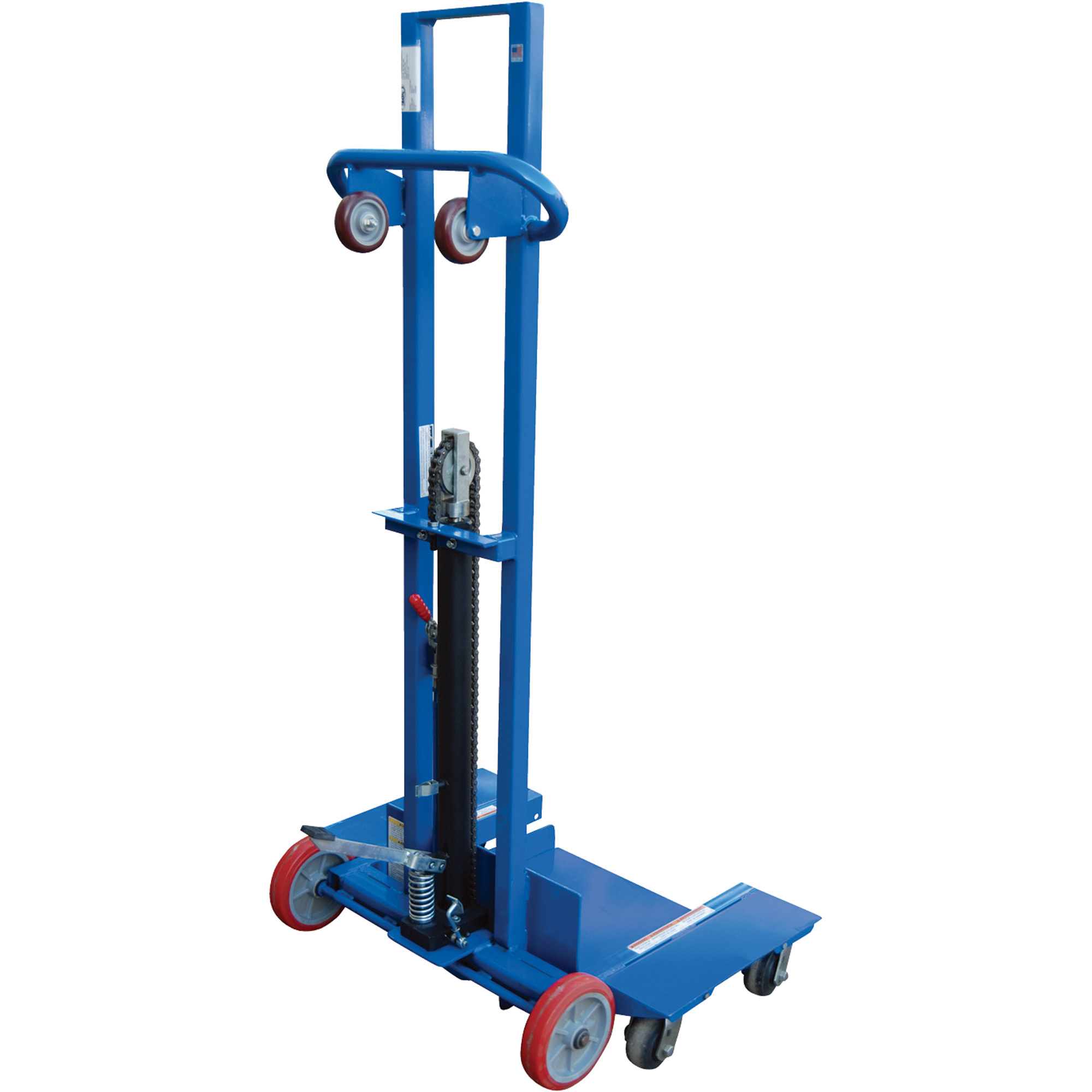 Vestil Steel Lite Load Lift with Foot Pump - 20in.L x 20in.W Platform, 400-Lb. Capacity, Model# LLPH-500-4SFL